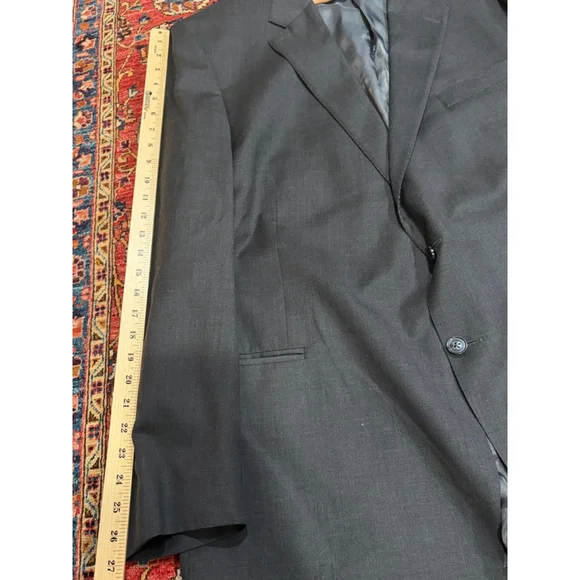 Peter Millar Grey Two Button Blazer Sport Coat Made In Canada Mens